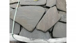 Плитняк песчаник серо-синий галтованный