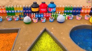 Круг vs квадрат vs треугольник 🌈 Кола и Ментос! Что будет?