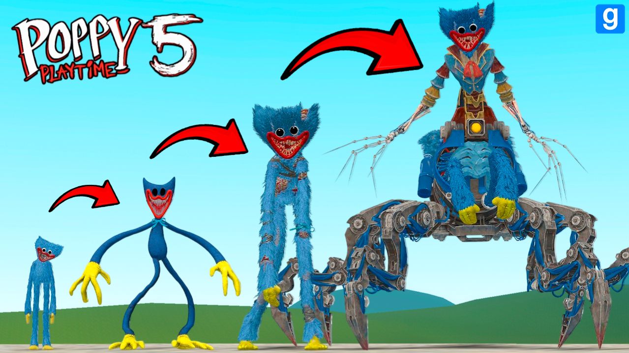 ЭВОЛЮЦИЯ НОВОГО ПРОТОТИПА ХАГГВАГГ-ПРОТОТИПА ДЛЯ ГЛАВЫ 5 POPPY PLAYTIME В Garry's Mod!