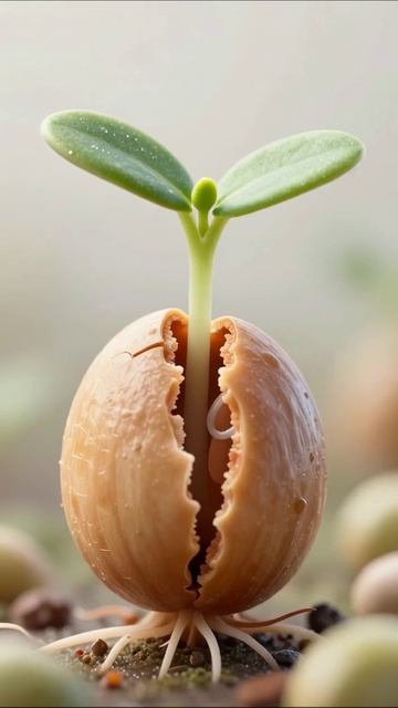 Росток жизни: пробуждение природы #природа #ростки #жизнь