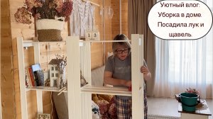 Уютный влог: Уборка в доме. Посадила лук и щавель.