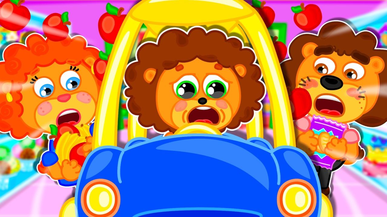 Маша и Леопольд. Цветная тележка в супермаркете - Мультик для детей