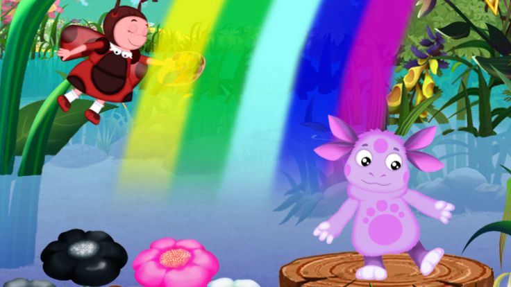 Лунтик и его друзья. Лунтик учится рисовать. Краски из радуги. Для детей. ч 32