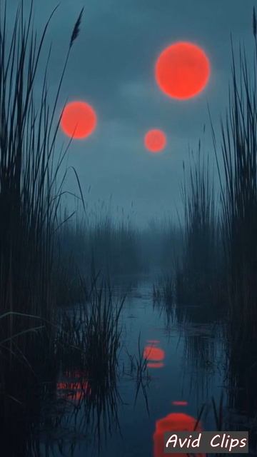 Аномалия в 8k: Красные шары на болоте 🎥🔴