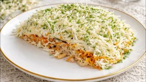 ТАКОЙ БЮДЖЕТНЫЙ САЛАТ ГОТОВЛЮ ЧЕРЕЗ ДЕНЬ! СЪЕДАЮТ МГНОВЕННО! Салат рецепт.