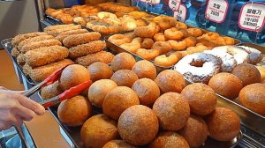 Как делают корейские пончики и хот-доги. Корейская уличная еда