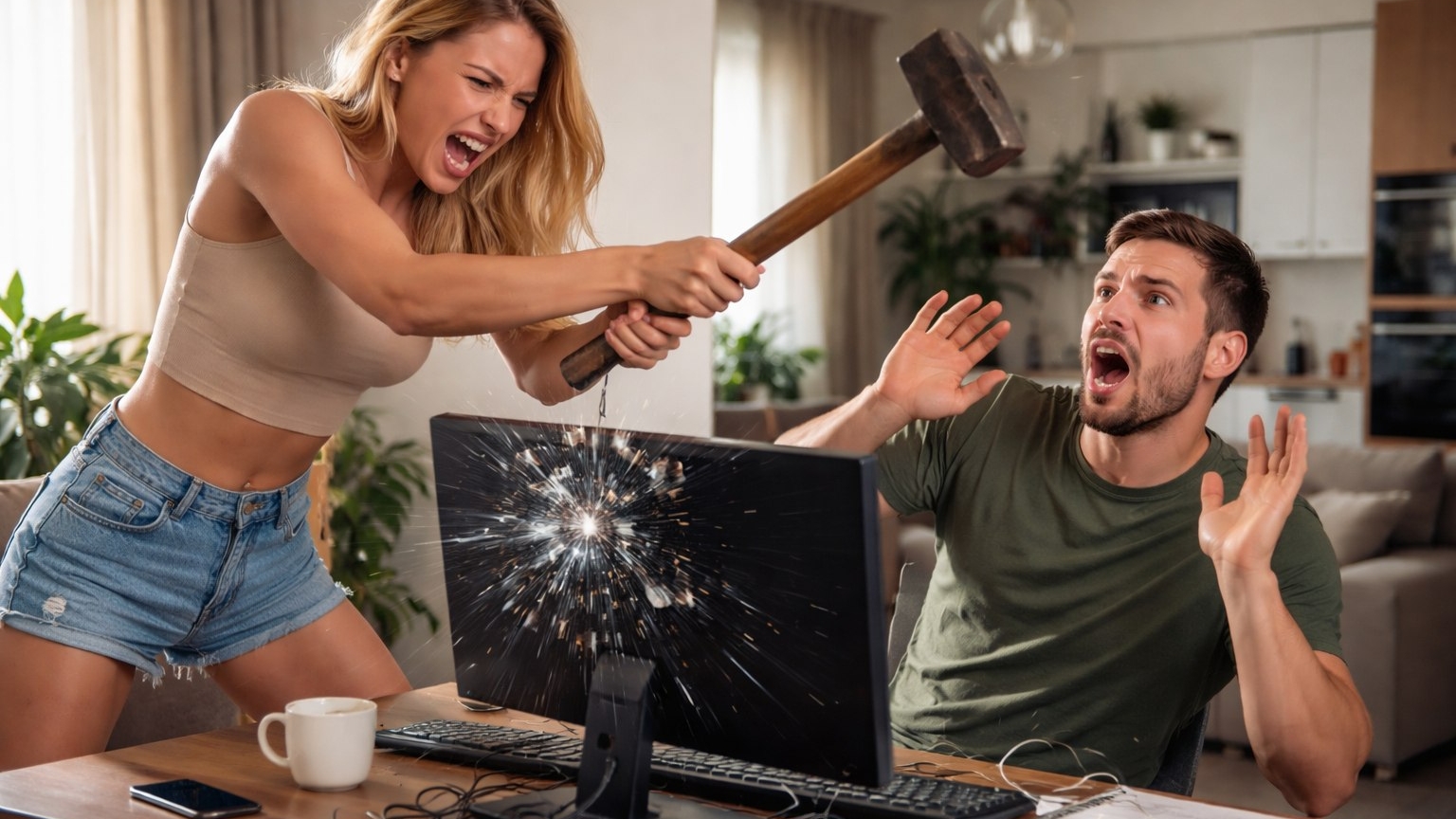 Бабы разбивают вещи мужчин и бьют их или чего ждать от отношений с женщиной