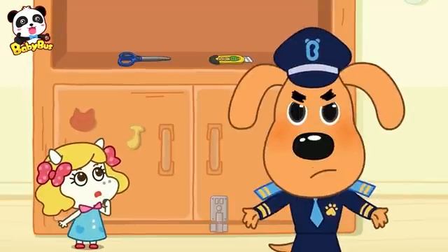 Who Stole My Golden Scissors  Kids Safety Tips Kids Cartoon  Sheriff Labrador