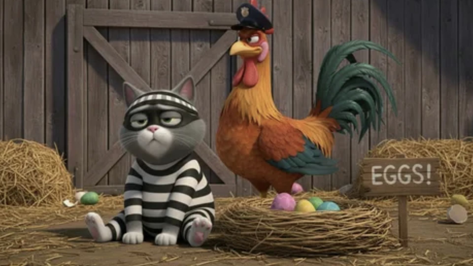 Кот украл яйца Издание Полиция Музыкальный мультфильм для детей и весёлое расследование