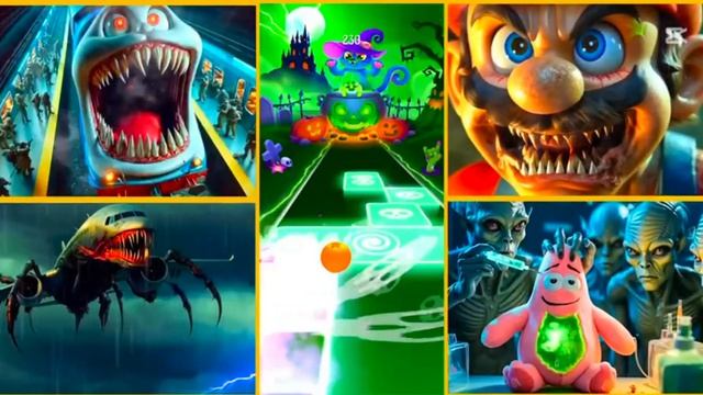 МУЛЬТИКИ ПРО ПАРОВОЗИКИ И ГЕРОЕВ — ТОМАС МОНСТР ПРОТИВ МАРИО И ГУБКИ БОБА 🚂🔥