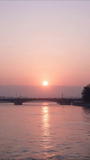 Волшебный закат над мостом закат мост природа