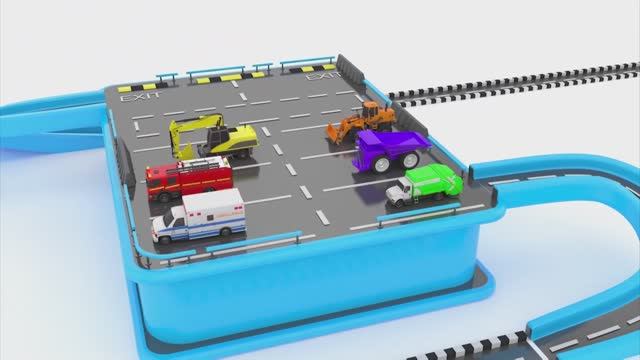 Детские цвета с уличными транспортными средствами детские машинки видеоролики о парковке автомобилей
