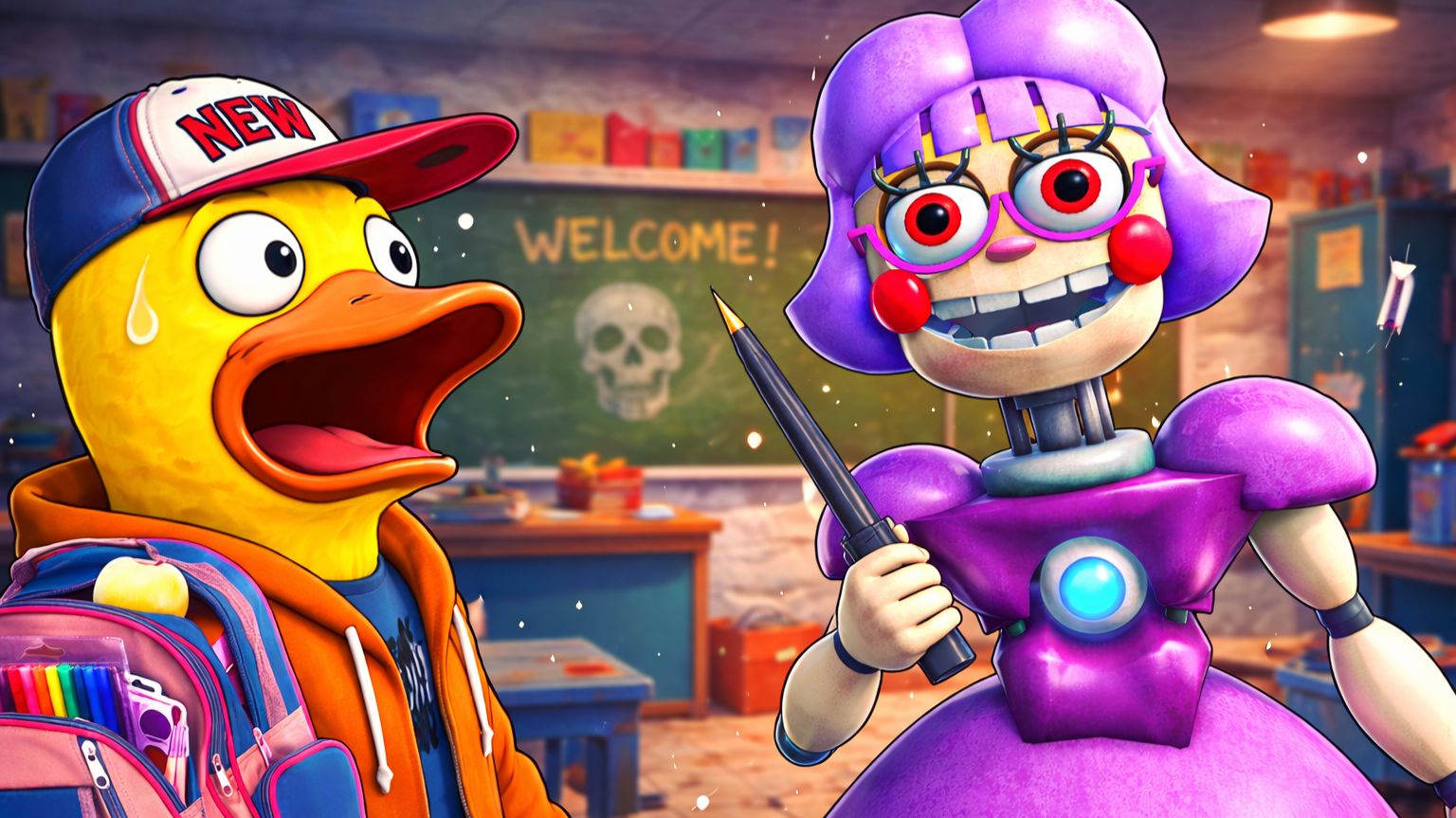 ПОБЕГ ОТ РОБОТА УЧИЛКИ АНИМАТРОНИКА В Roblox!