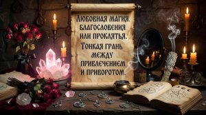 Любовная магия. Благословения или проклятья. Тонкая грань между привлечением и приворотом.