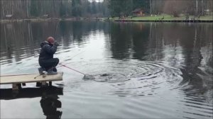 Актив работает на верхнем водоёме. Клёвое место, Лосиный остров.
