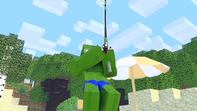 жизнь мускулистого Зомбо и Зоммы ｜ Акула против Зоммы. Майнкрафт Мультик