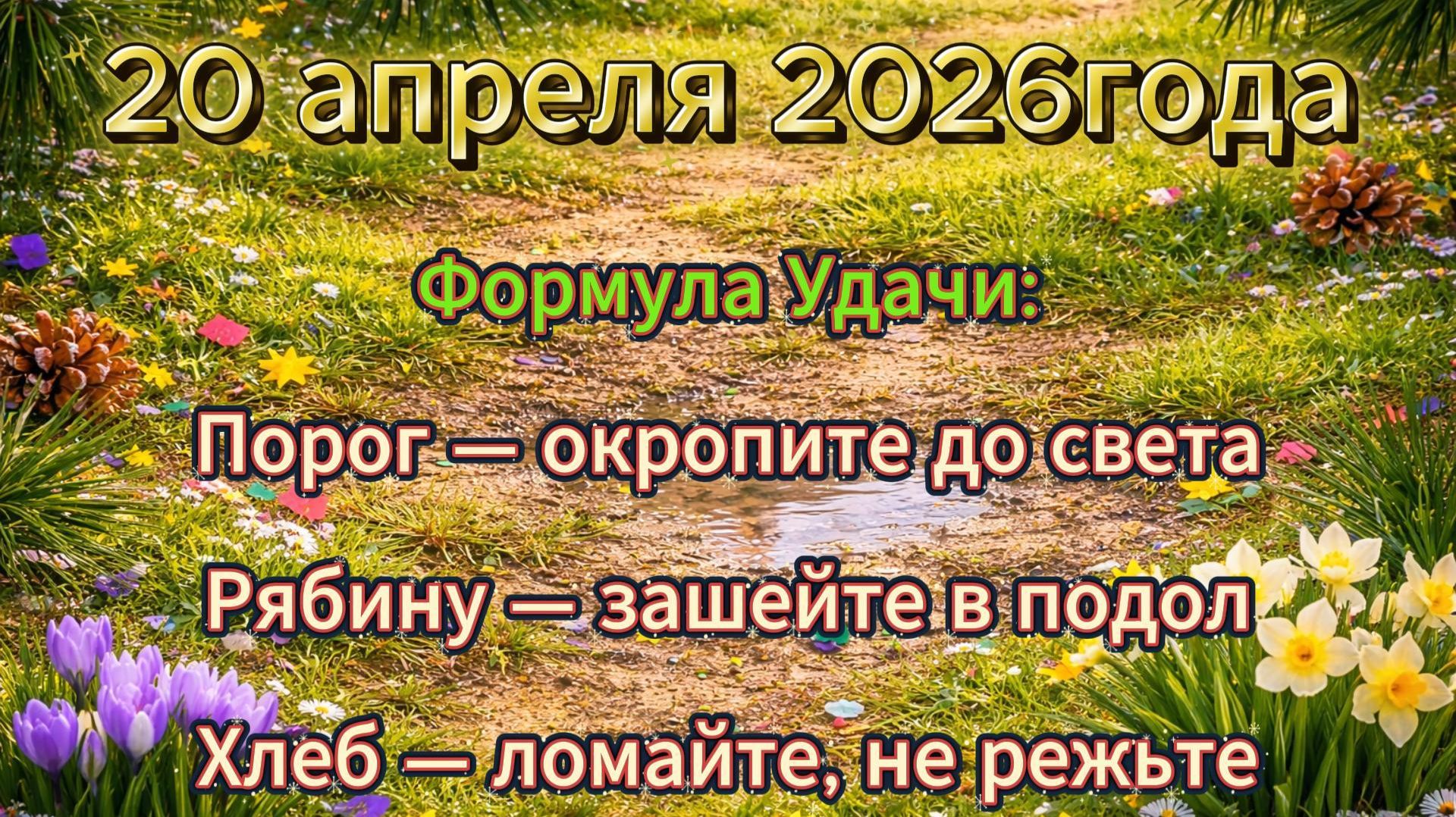 Народные приметы на 20 апреля 2026 года