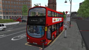 Поездка на Wright Eclipse Gemini 3 по маршруту №59 по карте London