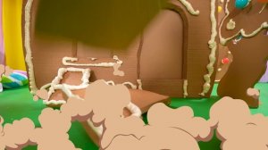 Настя с друзьями играют в гигантскую настольную игру