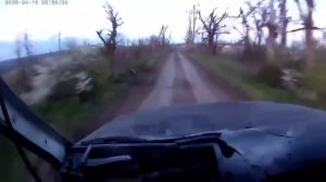 Пять минут поездки Российских военнослужащих.