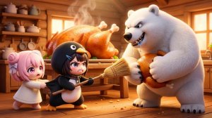 Пингвиненок Гугу Гага Пробирается на Кухню Дороти и устраивает Катастрофу с Белым Медведем