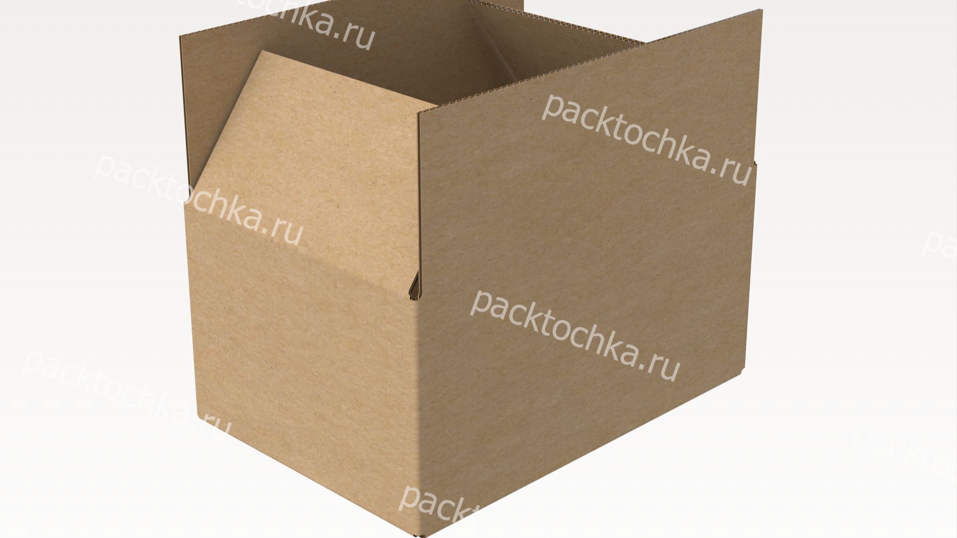 Развертка четырехклапанной картонной коробки 310х210х155 мм (Т23-С) | ПакПрофи
