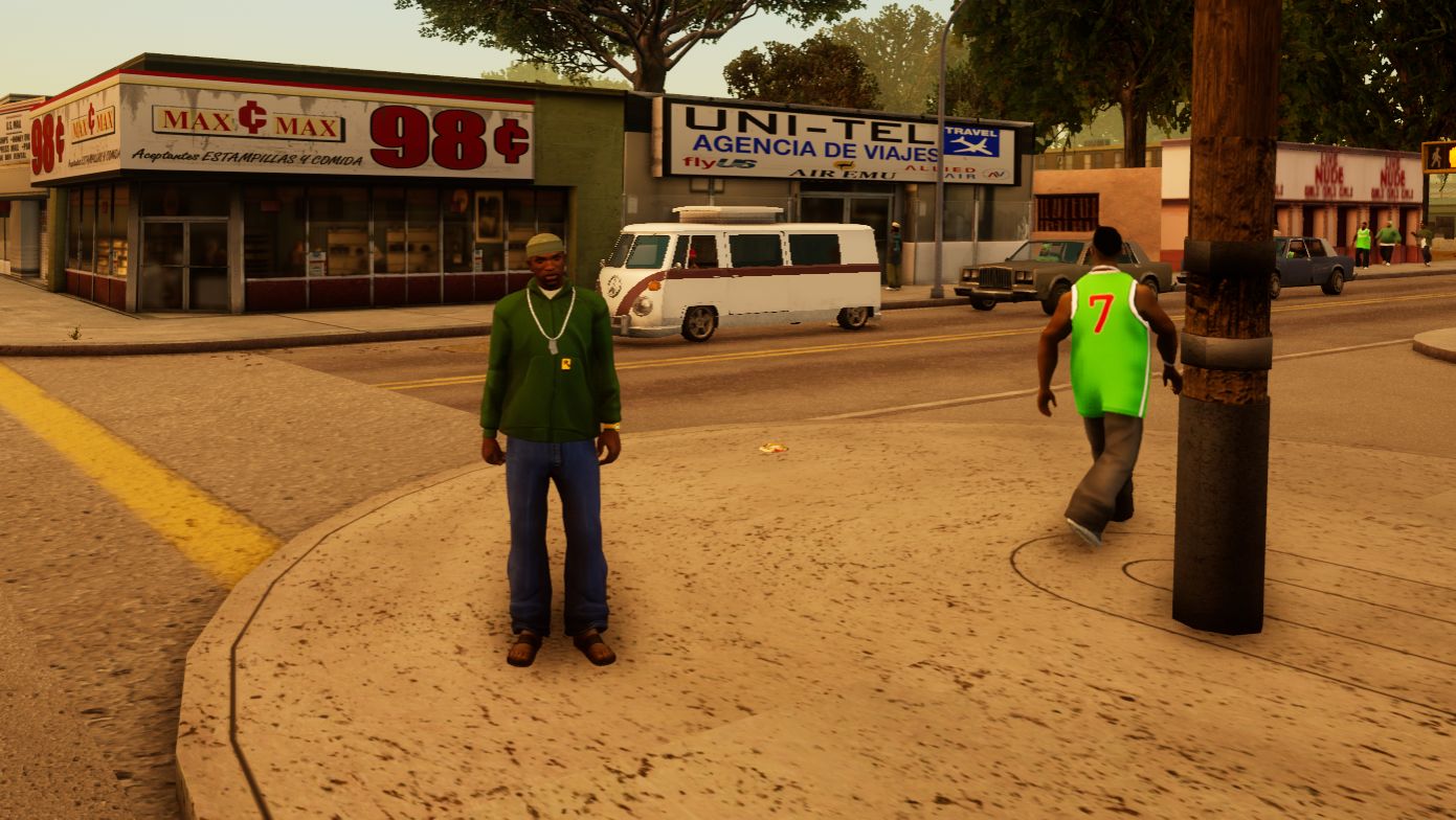 GTA San Andreas Definitive Edition. Гуляем по городу.