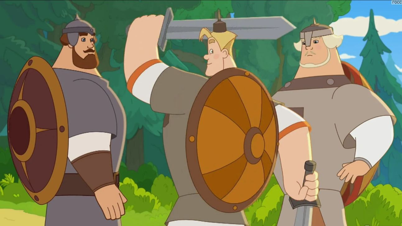Три Богатыря - Алеша Попович и Тугарин Змей