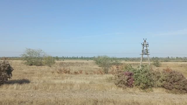 Джанкой - Симферополь, вид из окна поезда (железные дороги России).