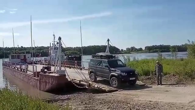 Заезд на паром р. Иртыш