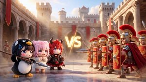 Пингвиненок Гугу Гага Проник через Волшебную дверь В Римский замок И сбежал