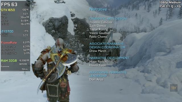 Gtx 1650+ I7 13700 5.2Ghz в 98 играх