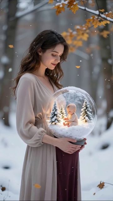 Зимняя сказка: чудеса в снежном шаре #зима #сказка #мастеркласс