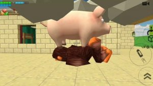 свинья против гориллы