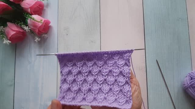 Красивый объемный узор для джемпера, жакета и не только..