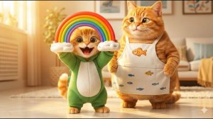 Трогательная история про кошек | Мама-кошка и котёнок: День с рыжиком 🐾