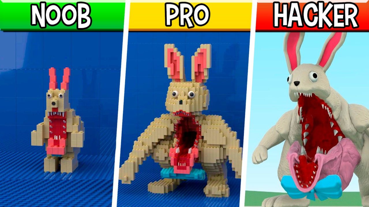 LEGO Пасхальный Кролик Монстр - Noob / Pro / HACKER (99 Nights In The Forest)