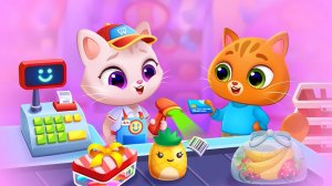 Суровый КОТИК БУБУ и МИМИ №2. Супермаркет и новая еда. Игра Bubbu & Mimmi World на Хвостик ТВ