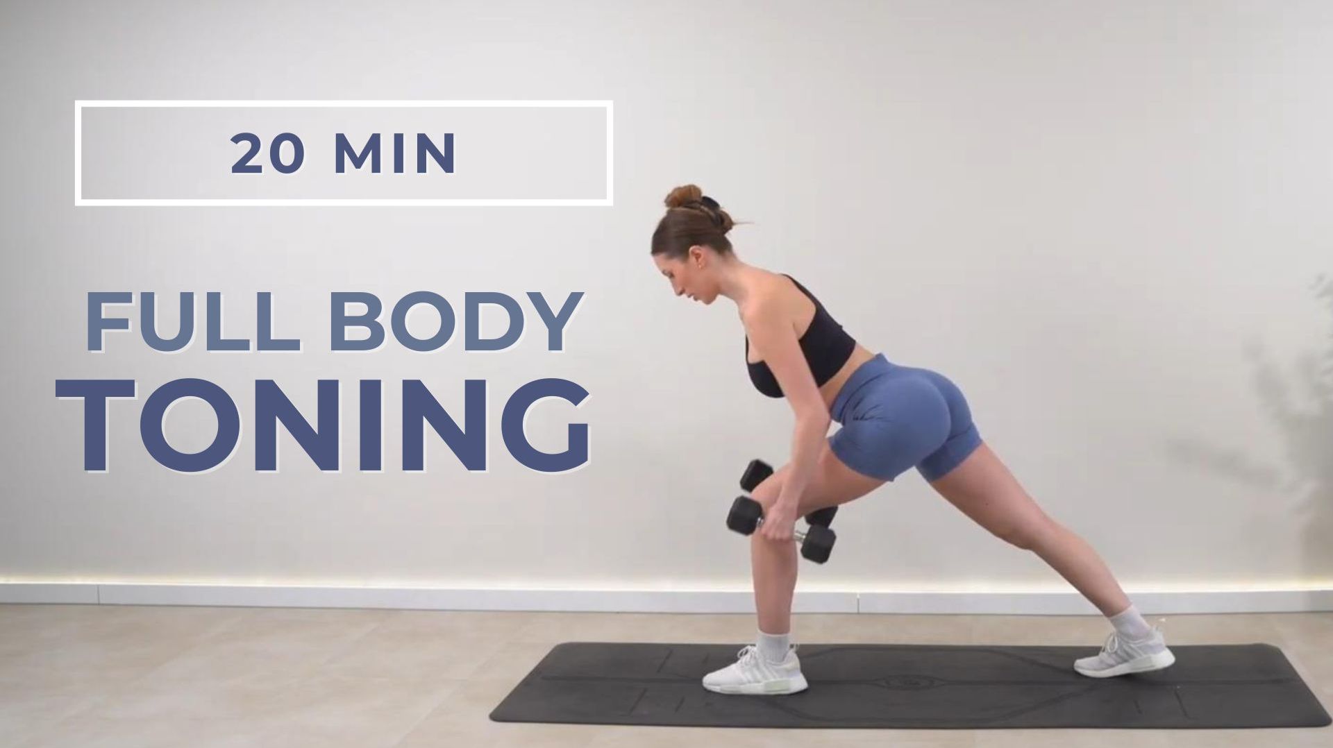 20-минутная силовая тренировка для женщин | Тренировка с гантелями на основные группы мышц