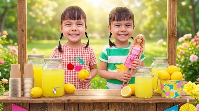 Твин Твин открыли киоск с лимонадом, чтобы купить игрушки своей мечты!