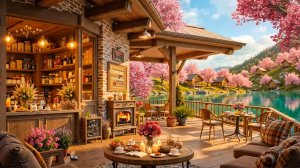 Весенний Уют у Озера | Камин, Кофе и Спокойная Атмосфера для Отдыха