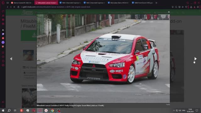 Mitsubishi Lancer Evolution X 4B11T Rally Group N Engine Sound Mod [ Add-on / FiveM ] 1.0