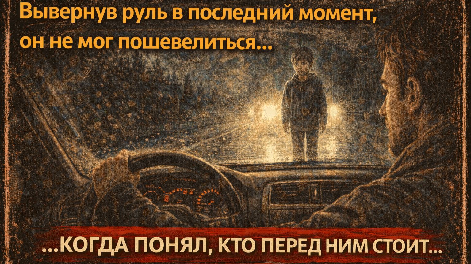 Аудио рассказ: Он вывернул руль в последний момент… Но увиденное парализовало его