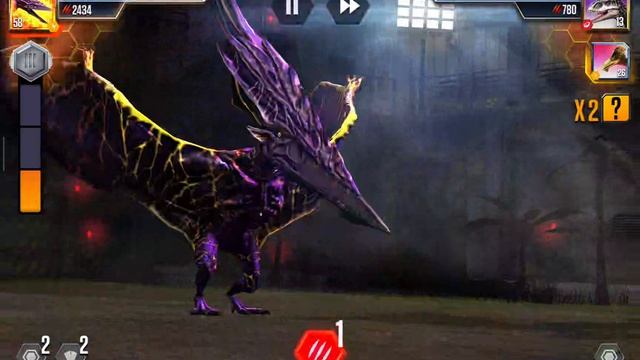 Прошла битву для Одноглазого Аллозавра, сражения и победа, « Я играю в Jurassic World The Game »