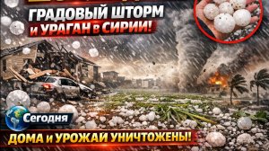 Градовый шторм и ураган в Сирии! Дома и урожай полностью уничтожены!