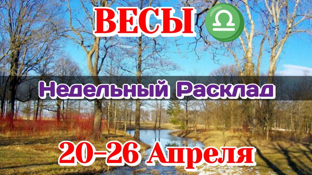 ВЕСЫ♎ Недельный расклад 20-26 АПРЕЛЯ /Таро Прогноз/Сферы жизни