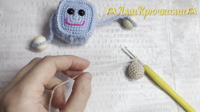 Вяжем круг с размером бусины 16 мм