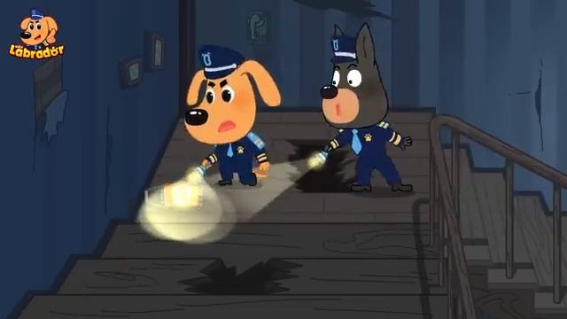 Police and the Shadow Safety Tips  Kids Cartoon Police Cartoon  Sheriff Labrador