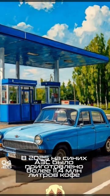 В 2025 на синих АЗС было приготовлено более 11,4 млн литров кофе