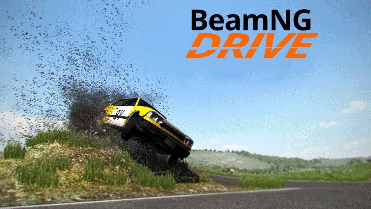 BeamNG drive!   Краш тест на базовой внедорожной машине